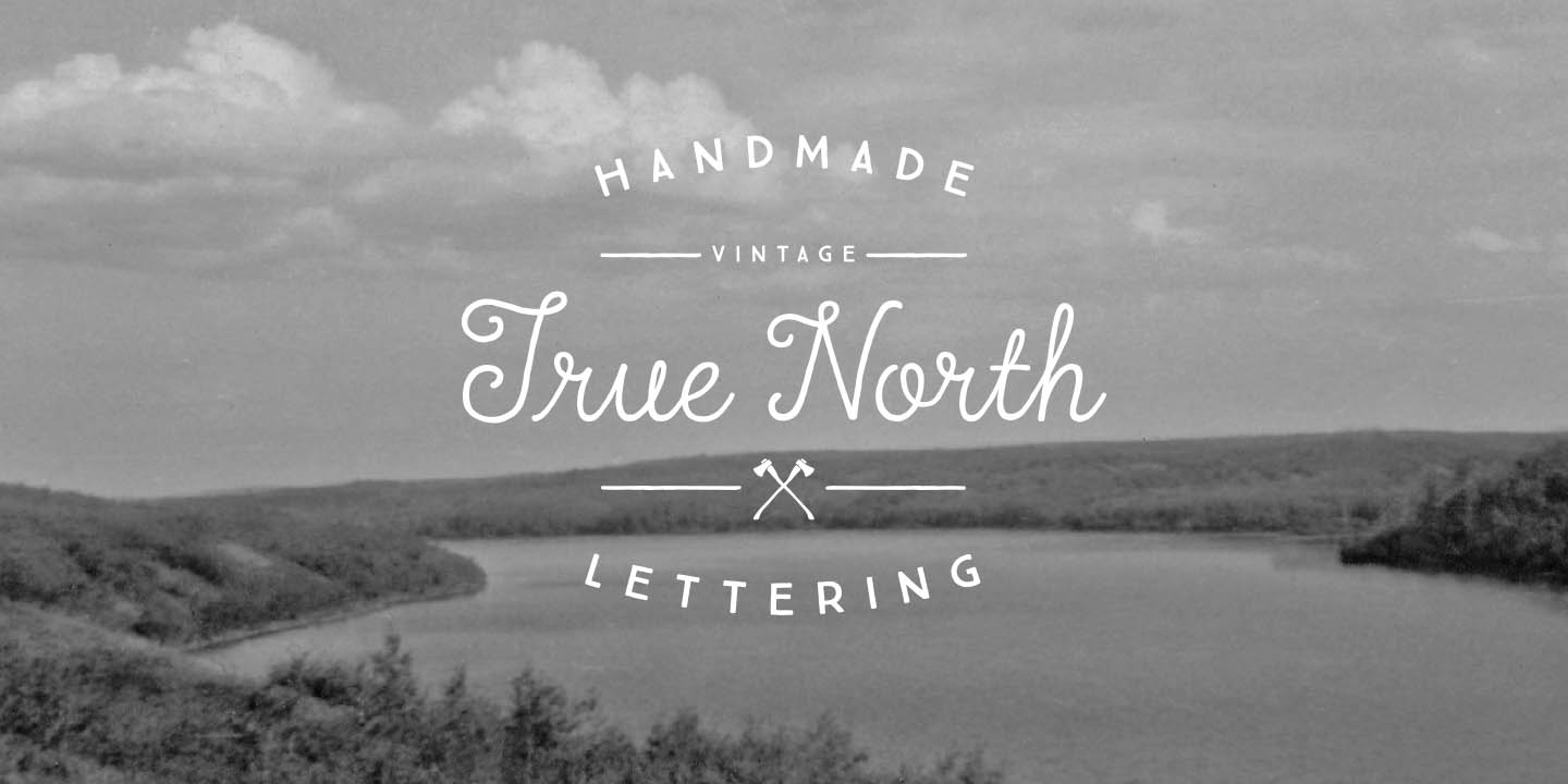 True North Rough 3D Font preview
